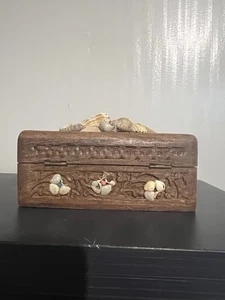 Vintage Muschel Schmuckschatulle 6” x 4” x 2 1/2 - Bild 1 von 8