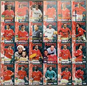 NOTTINGHAM FOREST FC 2000 2001 Nr COMPLETE SEASON FOOTBALL PROGRAMME COLLECTION - Picture 1 of 1