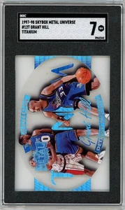 **READ** 1997-98 Metal Universe - Titanium - #12 Grant Hill SGC 7 - Picture 1 of 6