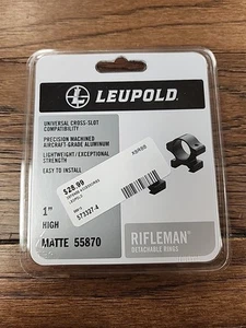 LEUPOLD Rifleman 1" high Detachable Aluminum Matte Optics Mounting Rings - Optio - Picture 1 of 4