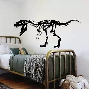 Scheletro di dinosauro T. rex - arte da parete - decorazione camera bambini - tema festa divertente - Foto 1 di 7