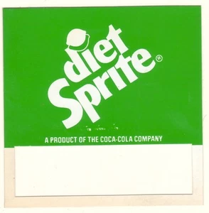 Diet Sprite Automaten-Einsatz, Druckknopf-Stil, 3 1/2 Zoll x 3 1/2 Zoll - Bild 1 von 1