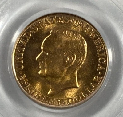 1917 McKinley $1 Gold Commemorative. PCGS MS65. - Image 1 of 4