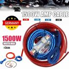 Kabelset Anschlu Endstufe Verstrker Amp Subwoofer Auto Audio Wire Kabel 1500W