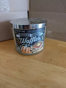 Bath & Body Works Pumpkin Pecan Waffles 3 Wick Candle 14.5 oz. NOS Rare HTF - Picture 1 of 4