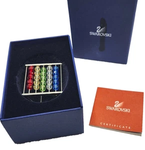 Swarovski Crystal Multi Colored Abacus Figurine #692829 in Box w/ COA - Picture 1 of 7