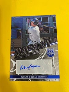 58783 2023 Elite Impact Impressions Signatures AUTO Robert Moore BREWERS - Bild 1 von 3