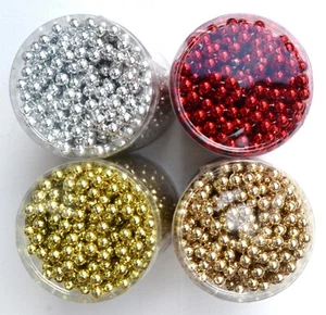 1x 10m Long Christmas Tree Room Decoration Bead Garland Beaded Red Silver Gold - Picture 1 of 5