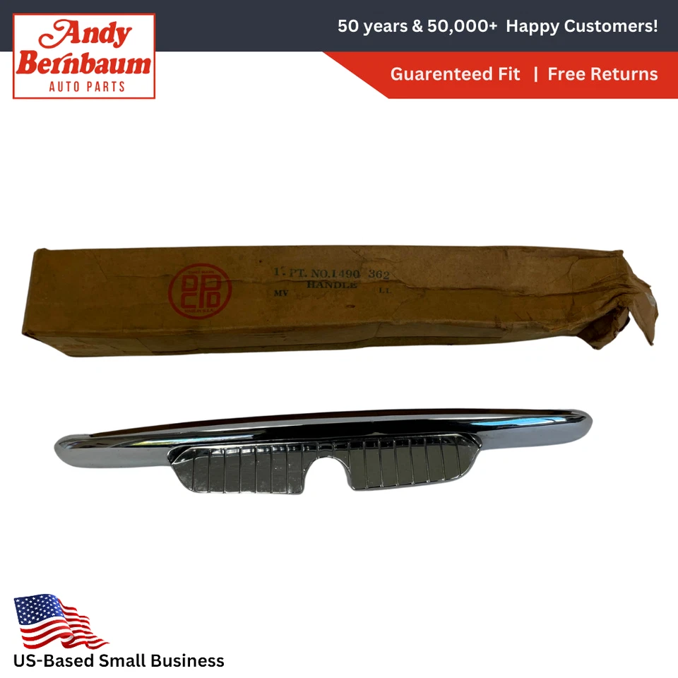 1953 Desoto Powermaster Trunk 甲板盖镀铬手柄 1490362 NOS。 — 第 1/4 张图片