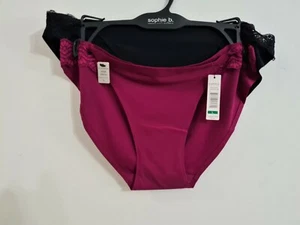 2 X Sophie B Invisible Edge Bikinis Hipster Knickers Size L RRP $32.00 - Picture 1 of 2