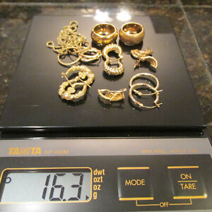 Lot Scrap Yellow Gold 14k & 10K Jewelry Wear & Scrap  16.3 Grams