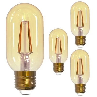 Diodesy 4PK LED T14 Filament Nostalgic Light Bulb 4W, 40W E26 2100K 315LM CRI90 - Image 1 of 4