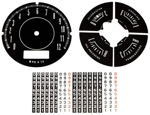 Calcomanía de tablero premium 67-71 A-Body Rallye KIT COMPLETO 120 MPH SIN VIAJE NEGRO - Imagen 1 de 1