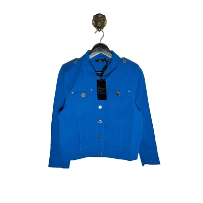 Julien MacDonald Blue Military Denim Style Jacket Size 8 J M Fashion - Image 1 of 4