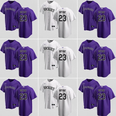 Men's Colorado Rockies #23 Kris Bryant Cool Base Stitched Jersey All Sizes Cover