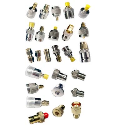 SMA to N UHF PL259 BNC RPSMA SO239 Male-Female RF Connector Adapter - image 1 of 4
