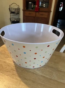 Temptations Polka Dot Melamine Beverage Tub With Handles 15" or Ice Bucket - Picture 1 of 5