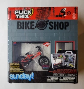 Flick Trix Bike Shop Sunday Display Case And Red BMX Bike BMX - Picture 1 of 12