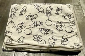 *READ* Lambs & Ivy Disney Baby Winnie the Pooh Baby Blanket Tan Cream Jersey - Picture 1 of 7