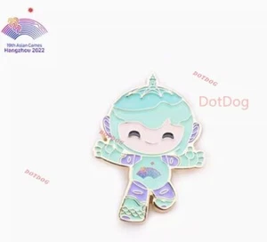 Hangzhou 2022 19th Asian Game Official Authentic Mascot Badge Lian Lian:莲莲 1Pcs - Picture 1 of 3