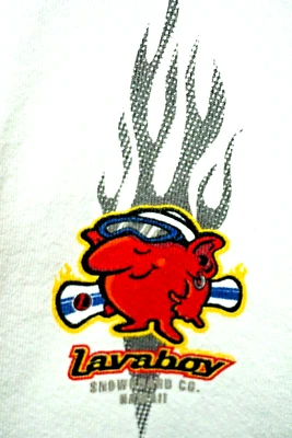 复古 90 年代 LavaBoy 夏威夷滑雪板运动衫连帽衫大号疯狂衬衫冲浪 — 第 1/4 张图片