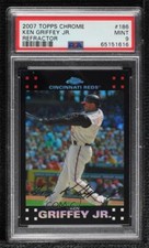 2007 Topps Chrome Refractor Ken Griffey Jr #186 PSA 9 MINT HOF