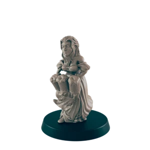 Human Mini | Barmaid Waitress | Female Townsfolk NPC Figure | DnD Wargaming Mini - Picture 1 of 3