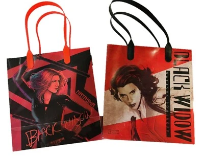 12 pcs - 6" Black Widow Marvel Party Favor Goodie Gift Birthday Loot Bag Small - Image 1 of 4