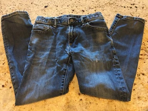 Gap Kids 1969 Boys Denim Jeans Sz 8 Regular Adjustable Waist Slim Cut - Picture 1 of 5
