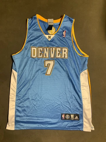 ADIDAS Denver Nuggets Billups 7 NBA Authentic Jersey Blue Large M - 48 New Cover
