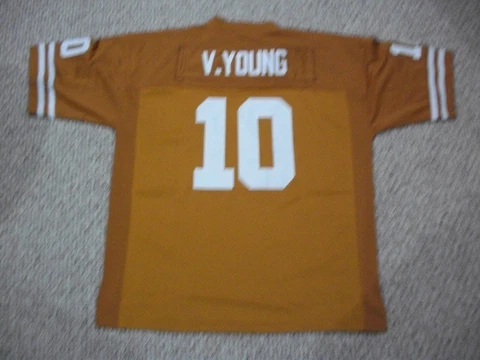 VINCE YOUNG Unsigned Custom Texas Orange Sewn New Football Jersey Sizes S-3XL Cover