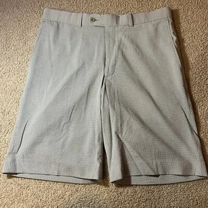 Aristo Eighteen Mens Size 34 Bermuda Golf Shorts Brown Beige Cotton Casual - Picture 1 of 11