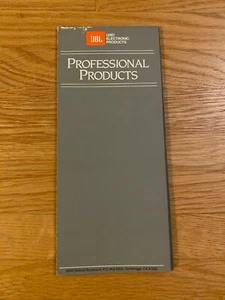 JBL Professional Stereo Produkte Prospekt Katalog Handbuch Poster Audio Vintage - Bild 1 von 13