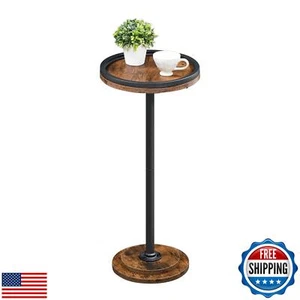 HOOBRO Small Side End Table, Drink Table, Round Coffee Martini Table with Ped - Picture 1 of 5