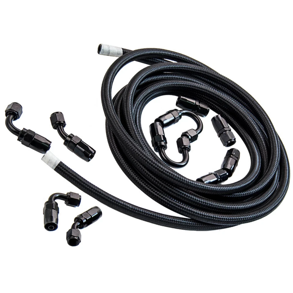 AN6 ES De Acero Inoxidable Manguera Trenzada Aceite Línea De Combustible Extrem - Imagen 1 de 4
