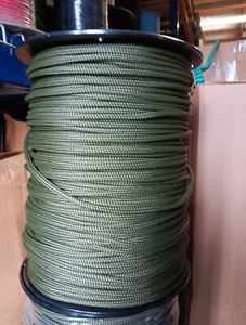 1/4 x 1100 ft. Double Braid-Yacht Braid polyester rope. Olive Drab - Picture 1 of 4