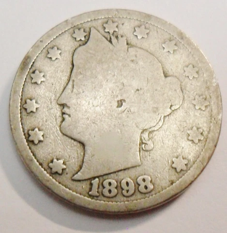1898 P LIBERTY HEAD "V" NICKEL  *AG OR BETTER*  **FREE SHIPPING** Cover