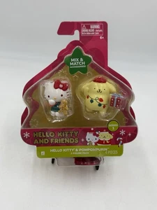Sanrio Hello Kitty 2 Figuren Paket Hello Kitty & Pompompurin Weihnachten Serie 1 - Bild 1 von 3