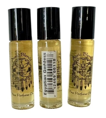 Auric Blends Egyptian Goddess Perfume Oil Roll-on  0.33 oz Floral Musk Lot of 3 - Image 1 of 4