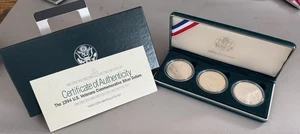 1994 US Veterans 3 Coin Three Silver Dollar Commemorative  Proof Set OGP Box COA - Picture 1 of 3
