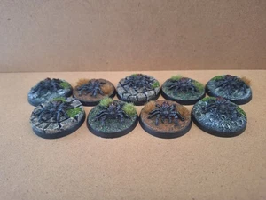 Giant Spiders x9. LOTR MESBG. Moria Mirkwood. Metal Models. Well Painted. Not GW - Picture 1 of 4