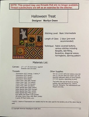 3xGráfico de agujas: C Schaeffer Santa/L ECKBERG Bargello Tree/M OWEN Halloween-FW4 Foto 1 de 4