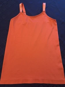 Women’s Orange Tank Adjustable Strap Soft Stretch Sleeveless Cami Sz M/L - Picture 1 of 5
