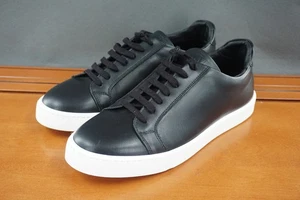 Bruno Magli Daniel Men's 8.5 Shoes Black Leather Low Top Lace Up Casual Sneaker - Picture 1 of 11