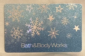 Bath & Body Works Holiday Winter Sparkling Snowflakes Blue White 2025 Gift Card - Picture 1 of 1