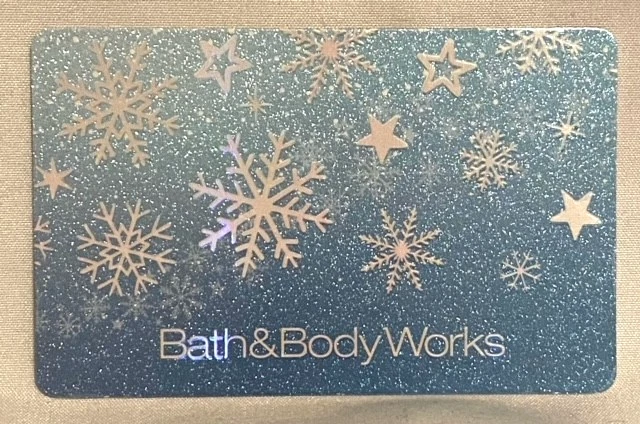 Bath & Body Works Holiday Winter Sparkling Snowflakes Blue White 2025 Gift Card - Image 1 of 1