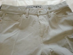 Pantalones chinos Dockers Smart 360 Flex para hombre corte W34x29 gris pierna recta calce logotipo - Imagen 1 de 10