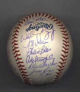 2001 Detroit Tigers Autographed Team Baseball BALL 26 Autographs - Picture 1 of 6