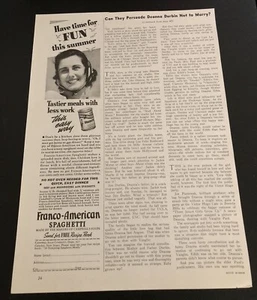 ESPAGUETIS FRANCOAMERICANOS 1939/JABÓN DE NAPTA DE FIELTRO - Anuncios de revistas vintage - Imagen 1 de 4