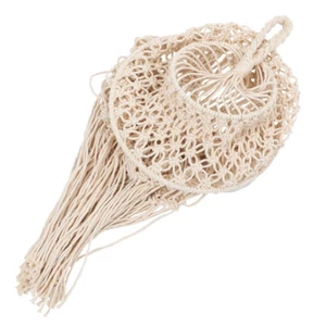 Decorative Shade Round Rattan Lamp Cover Hanging Lamp Cover Rope Lampshade - Picture 1 of 12
